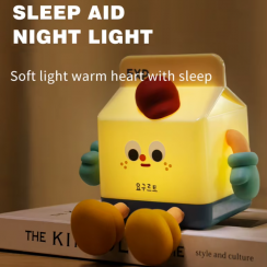 15 Pks Cute Rechargeable Timed Milk Carton Night Lamp