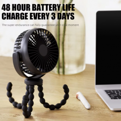 6 Pks Portable Mini Desk Table Fan with Flexible Tripod